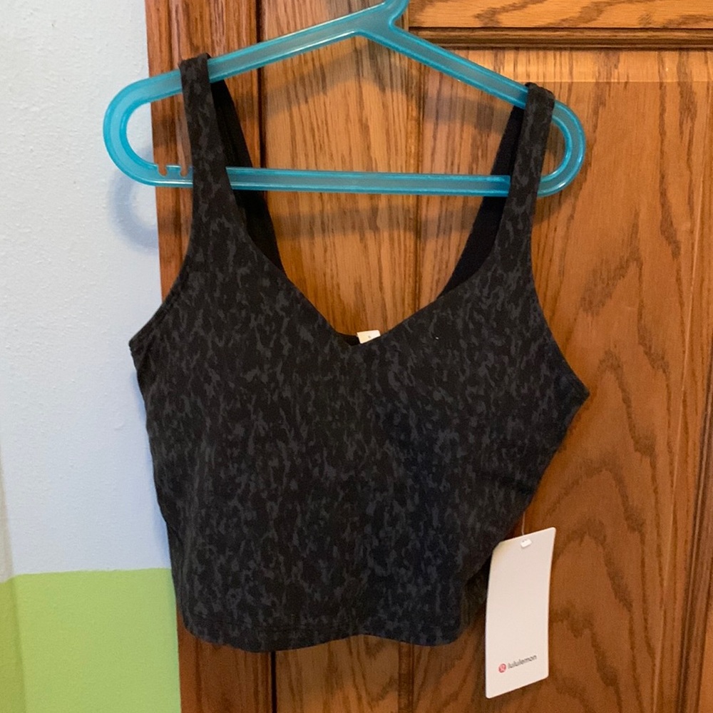 Leopard Camo Deep Coal Multi Lululemon Align Tank size 6